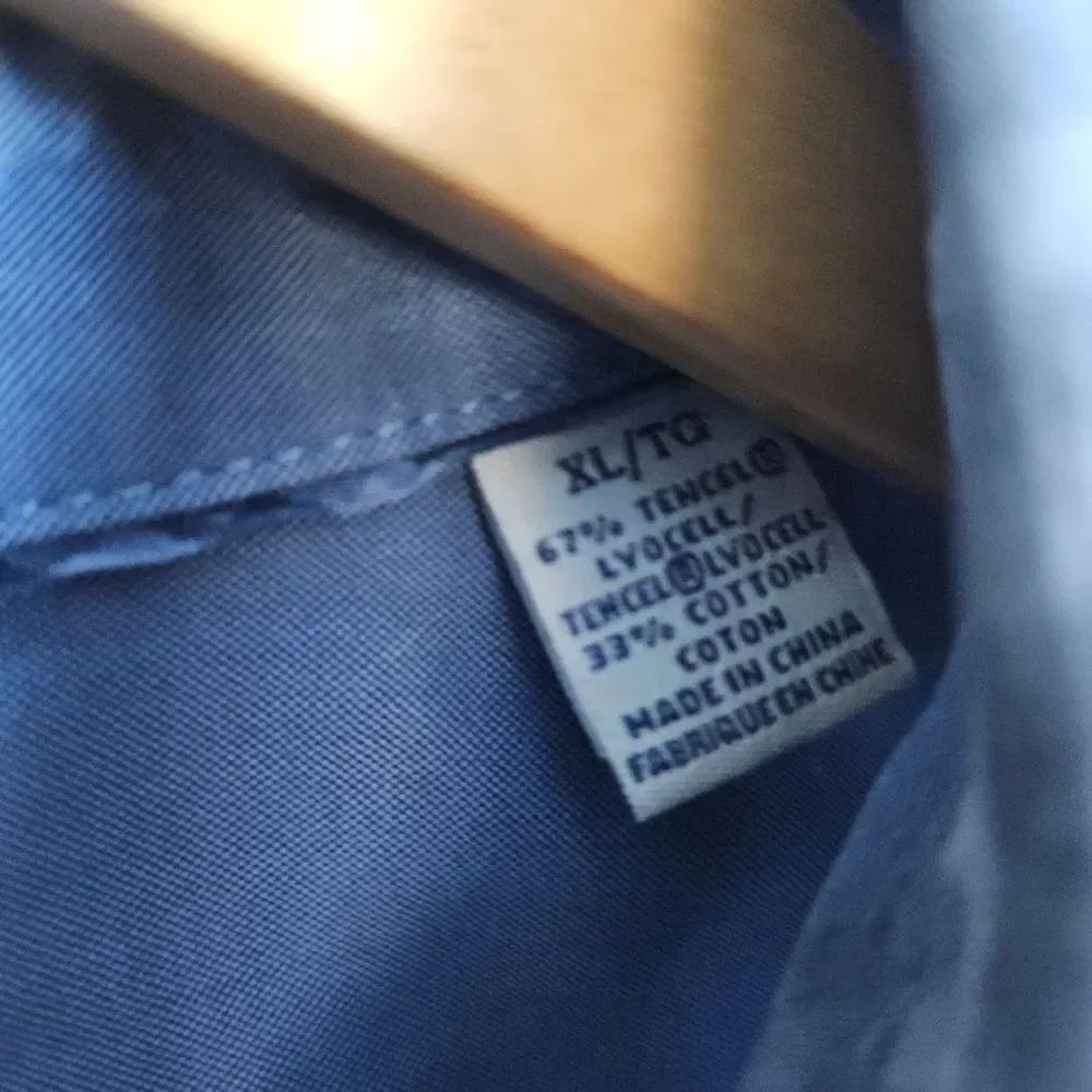 Tommy Bahama Jeans Island Crafted Men's Shirt Size XL Button Up Blue Checks SNAG